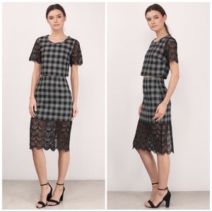 TOBI | PLAID SKIRT SET
